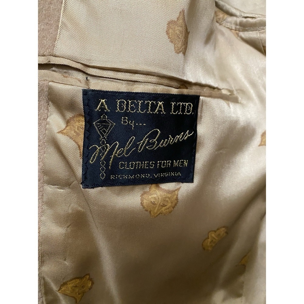Vintage A Delta Ltd By Mel Burns Tan 100% Camel Hair Sport Coat Blazer 2 Button - Picture 3 of 16